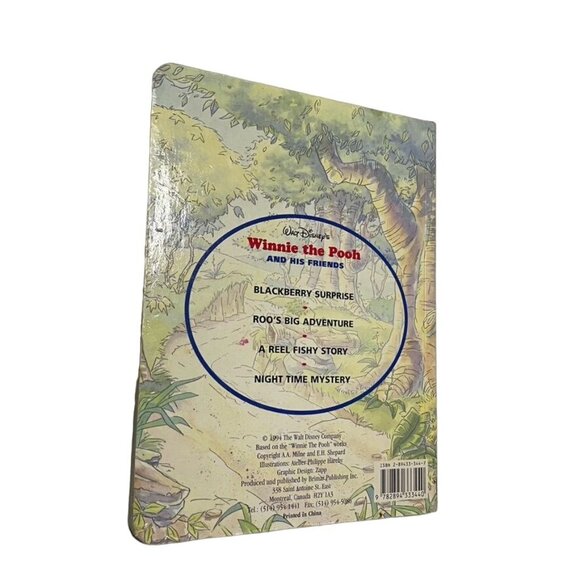 Disney Winnie the Pooh and His Friends A Reel Fishy Story CardBoard Book 1994 u - Picture 2 of 3